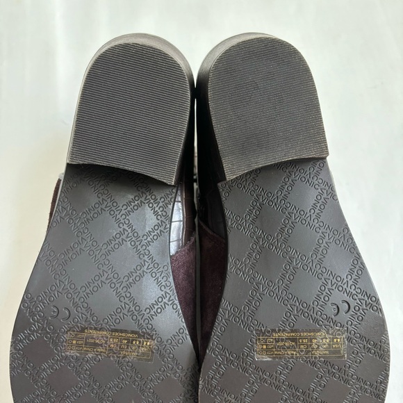 NWOT Vionic Marissa Suede Leather Side Zip Croco Embossed Chocolate Brown 8.5 - Picture 11 of 17